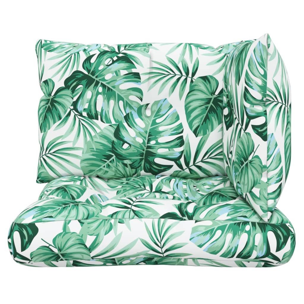 Palletkussens 3 st stof bladpatroon is nu te koop bij PeponiXL, paradijselijk wonen!