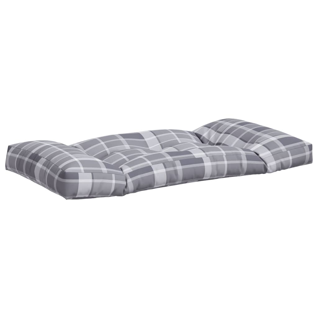 Palletkussens 2 st ruitpatroon stof grijs is nu te koop bij PeponiXL, paradijselijk wonen!