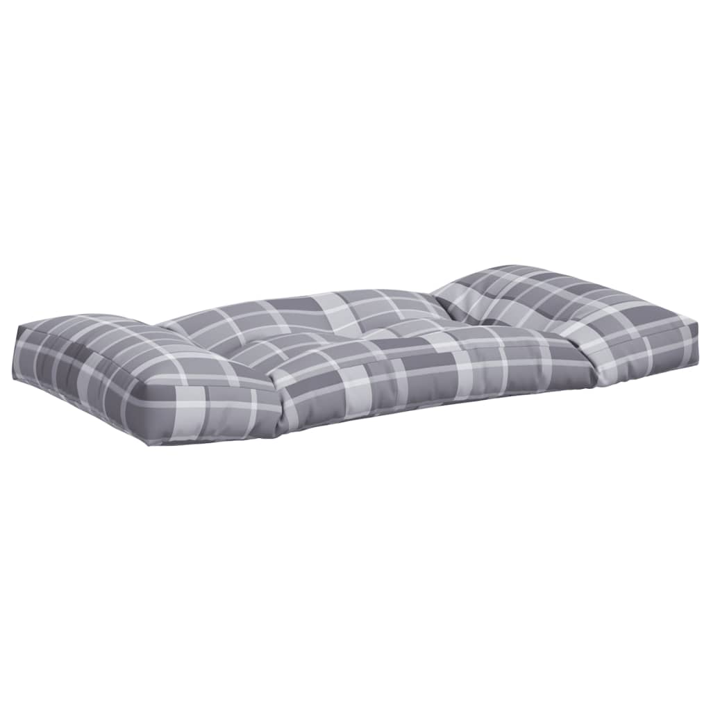 Palletkussens 2 st ruitpatroon stof grijs is nu te koop bij PeponiXL, paradijselijk wonen!