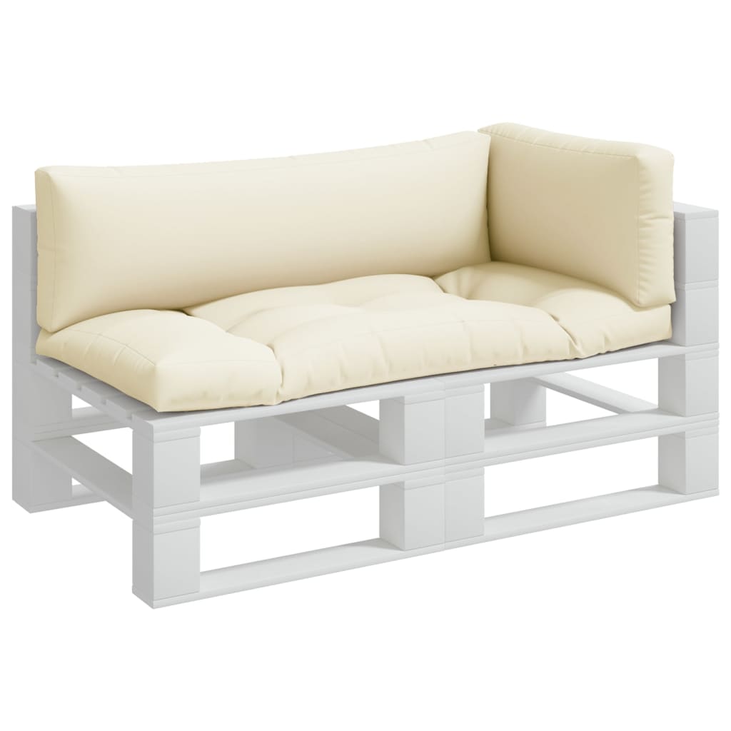 Palletkussens 3 st stof crèmekleurig is nu te koop bij PeponiXL, paradijselijk wonen!