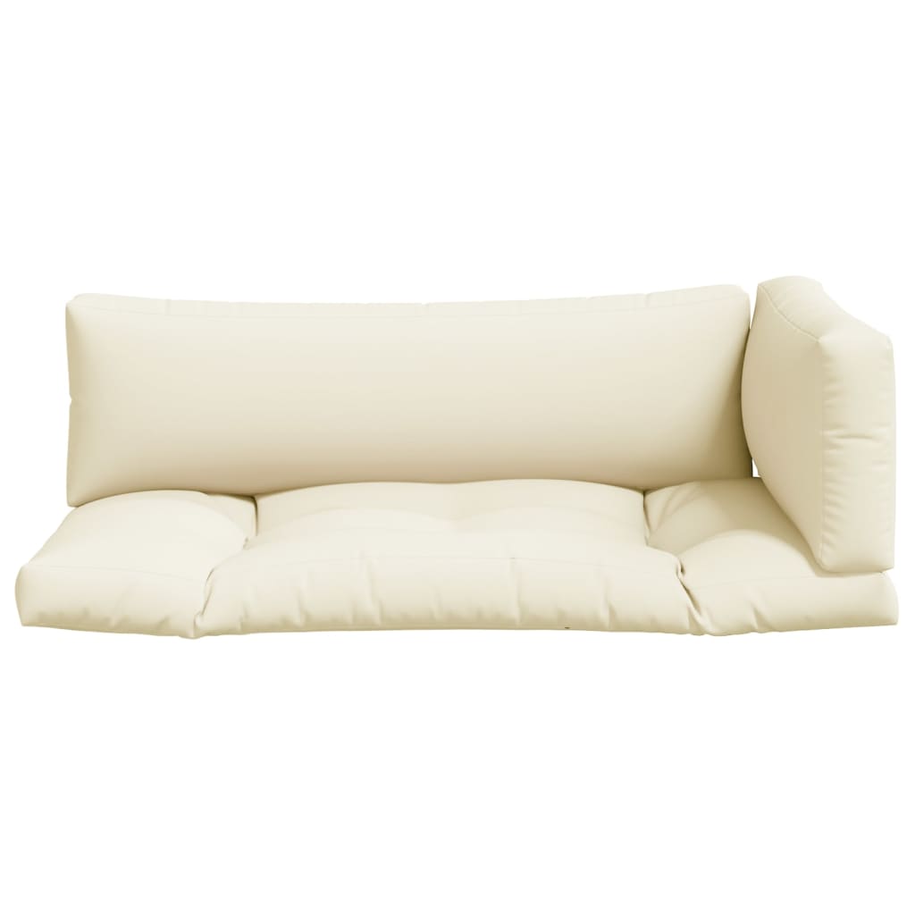 Palletkussens 3 st stof crèmekleurig is nu te koop bij PeponiXL, paradijselijk wonen!