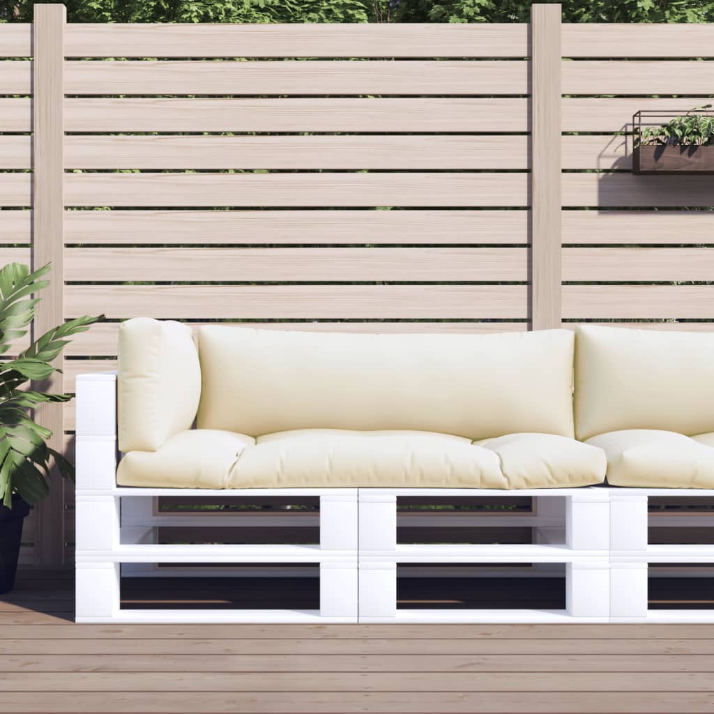 Palletkussens 3 st stof crèmekleurig is nu te koop bij PeponiXL, paradijselijk wonen!