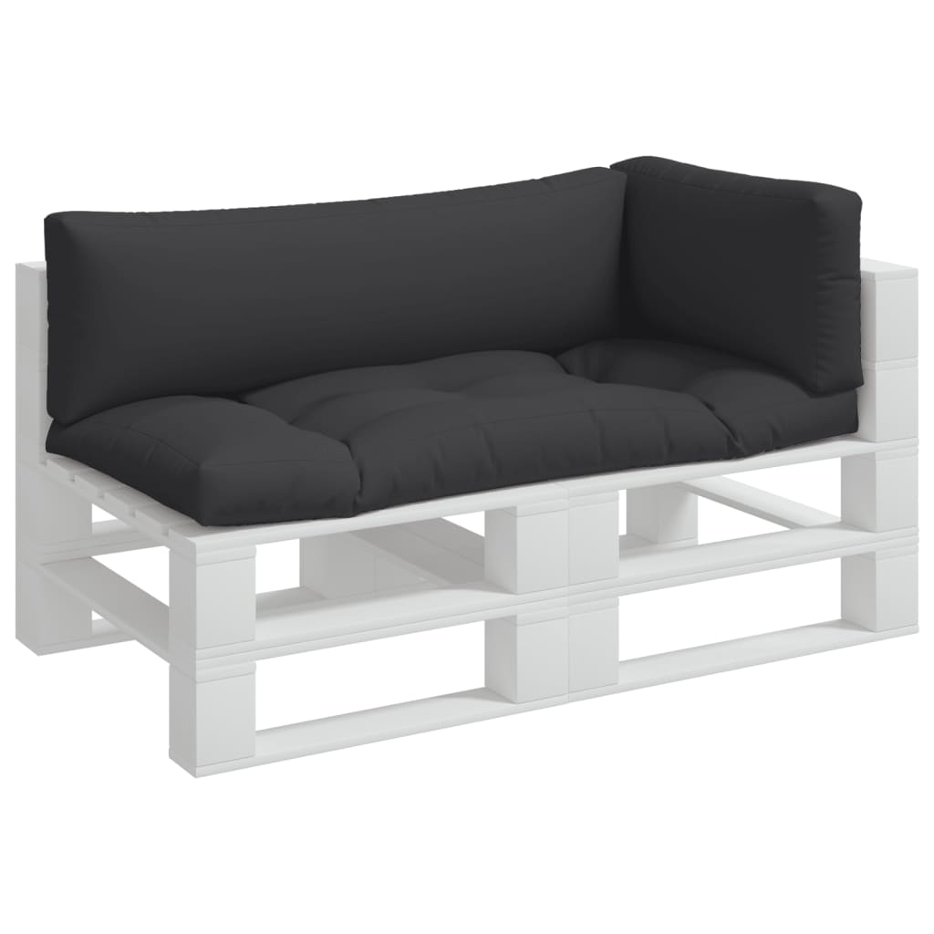 Palletkussens 3 st stof zwart is nu te koop bij PeponiXL, paradijselijk wonen!