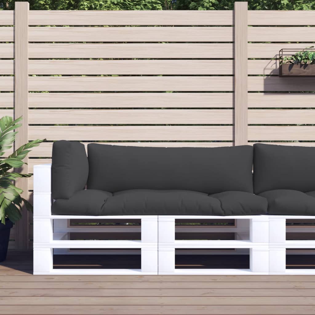 Palletkussens 3 st stof zwart is nu te koop bij PeponiXL, paradijselijk wonen!