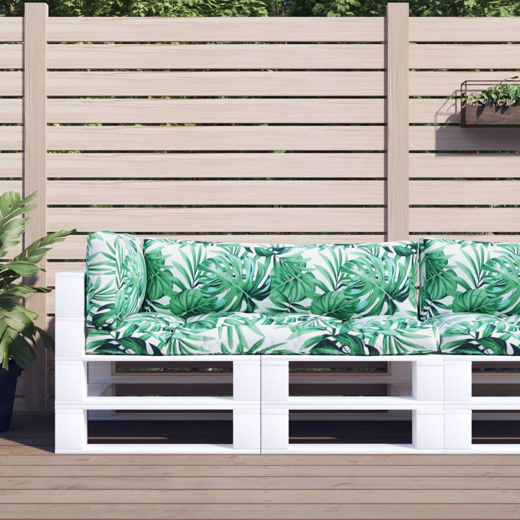 Palletkussens 3 st stof bladpatroon is nu te koop bij PeponiXL, paradijselijk wonen!