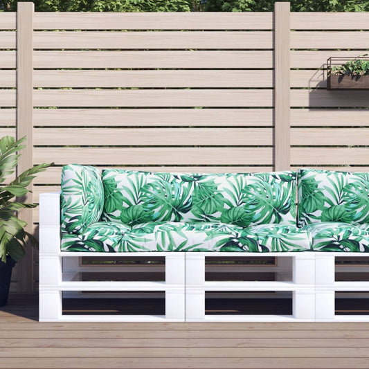 Palletkussens 3 st stof bladpatroon is nu te koop bij PeponiXL, paradijselijk wonen!