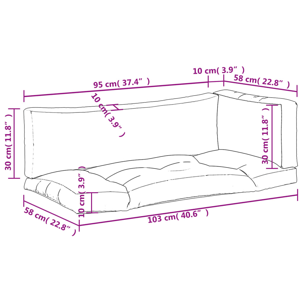 Palletkussens 3 st bladpatroon oxford stof is nu te koop bij PeponiXL, paradijselijk wonen!