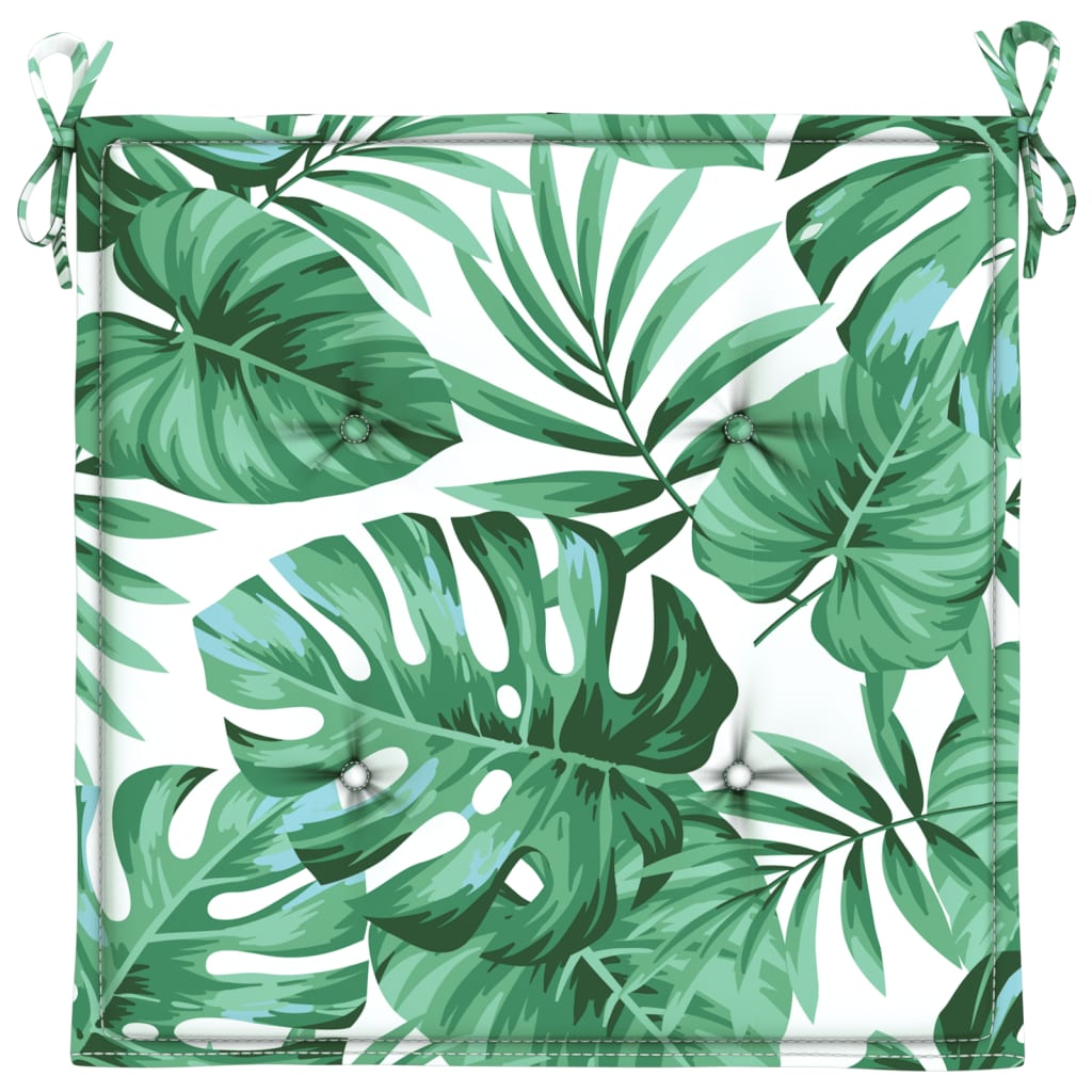 Stoelkussens 4 st bladpatroon 40x40x4 cm stof is nu te koop bij PeponiXL, paradijselijk wonen!