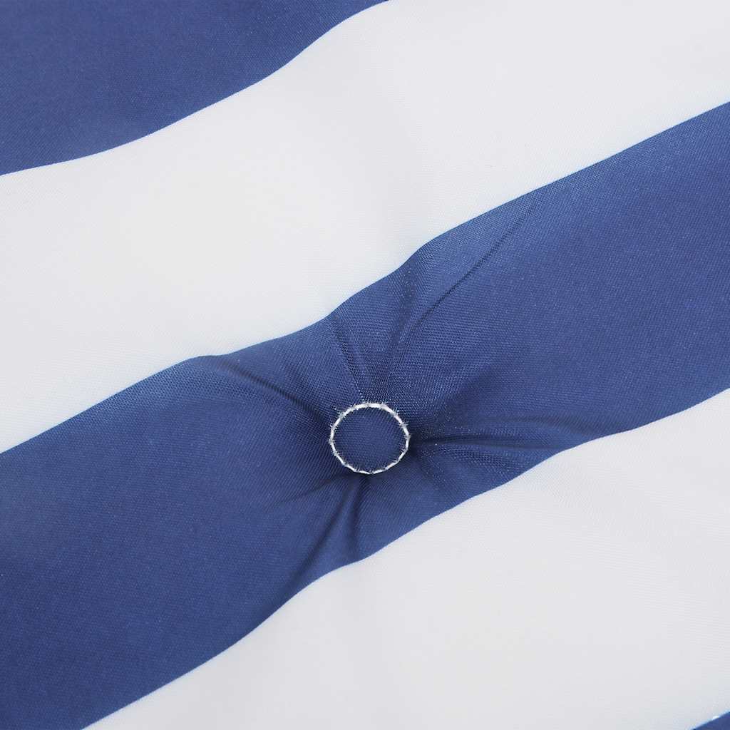 Tuinstoelkussens 2 st gestreept 40x40x4 cm stof wit en blauw is nu te koop bij PeponiXL, paradijselijk wonen!