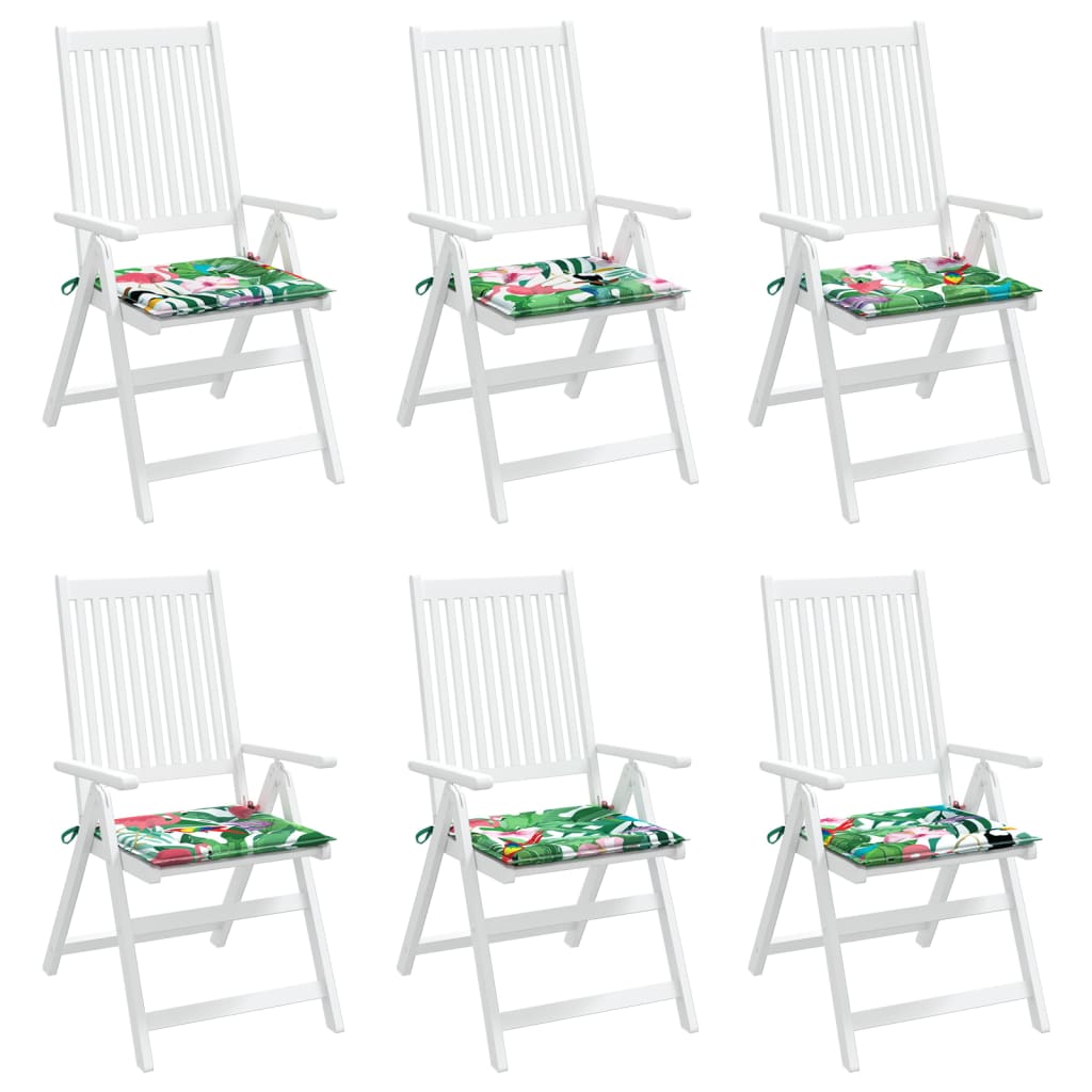Tuinstoelkussens 6 st 40x40x4 cm stof meerkleurig is nu te koop bij PeponiXL, paradijselijk wonen!