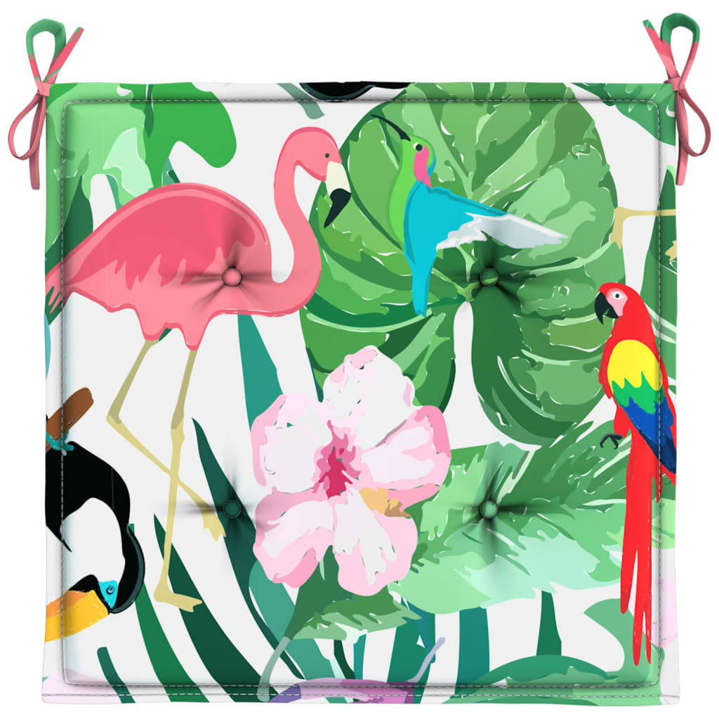 Tuinstoelkussens 6 st 40x40x4 cm stof meerkleurig is nu te koop bij PeponiXL, paradijselijk wonen!
