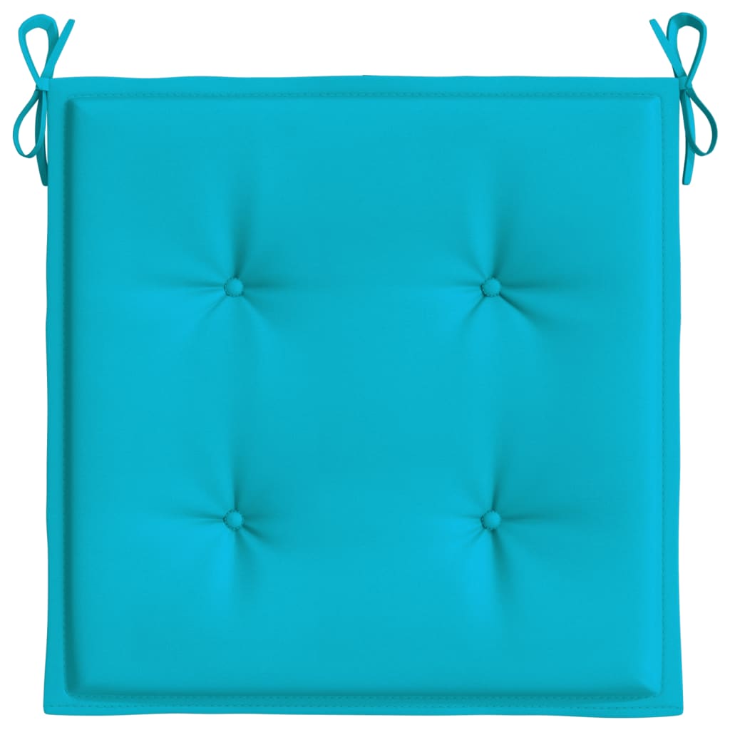 Tuinstoelkussens 4 st 40x40x3 cm stof turquoise is nu te koop bij PeponiXL, paradijselijk wonen!