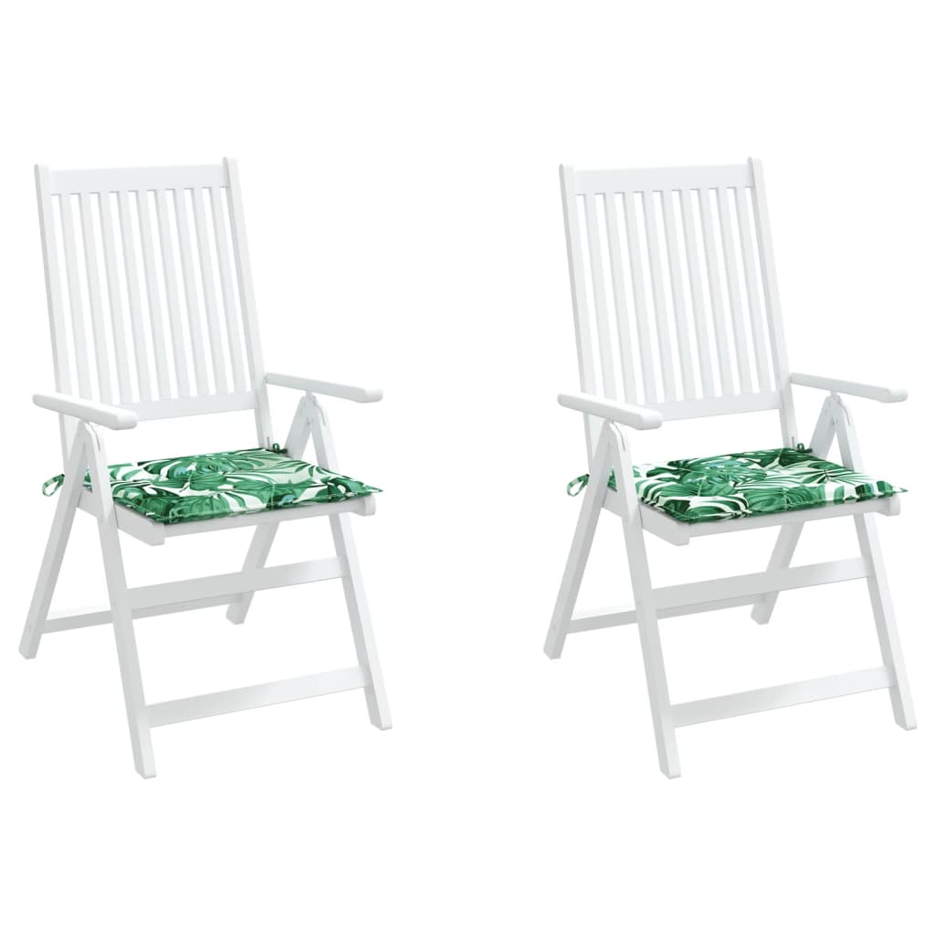 Stoelkussens 2 st bladpatroon 50x50x4 cm stof is nu te koop bij PeponiXL, paradijselijk wonen!