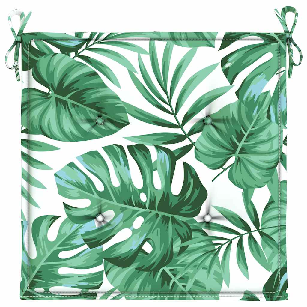 Stoelkussens 2 st bladpatroon 50x50x4 cm stof is nu te koop bij PeponiXL, paradijselijk wonen!