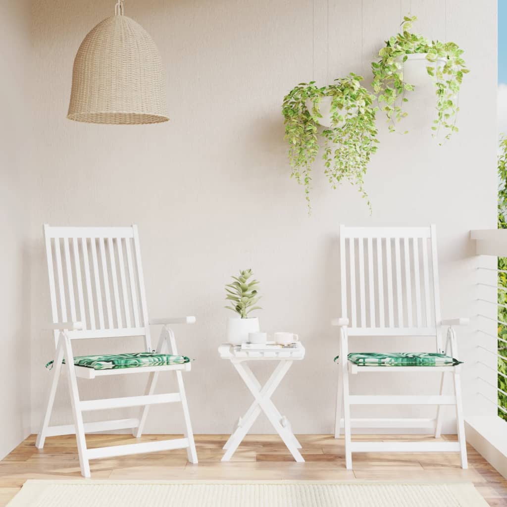 Stoelkussens 2 st bladpatroon 50x50x4 cm stof is nu te koop bij PeponiXL, paradijselijk wonen!