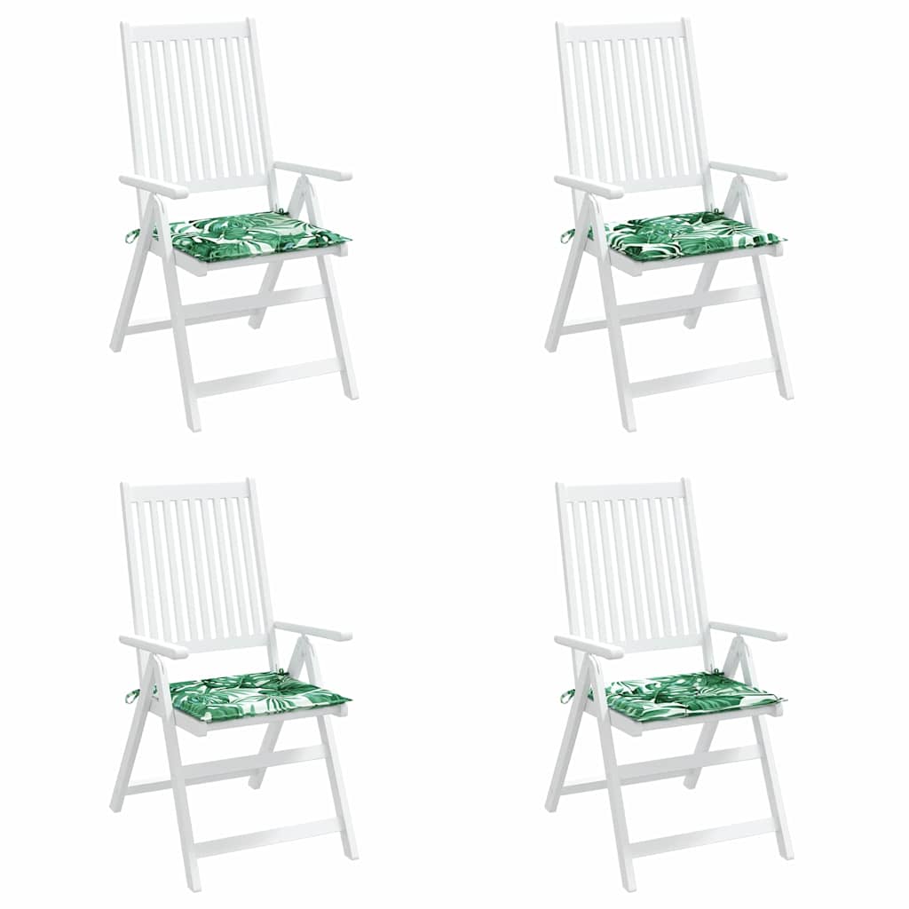 Stoelkussens 4 pcs Bladpatroon 50 x 50 x 4 cm Oxford Stof is nu te koop bij PeponiXL, paradijselijk wonen!