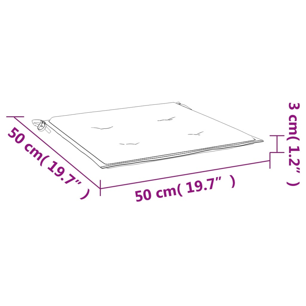Stoelkussens 6 st bladpatroon 50x50x4 cm stof is nu te koop bij PeponiXL, paradijselijk wonen!