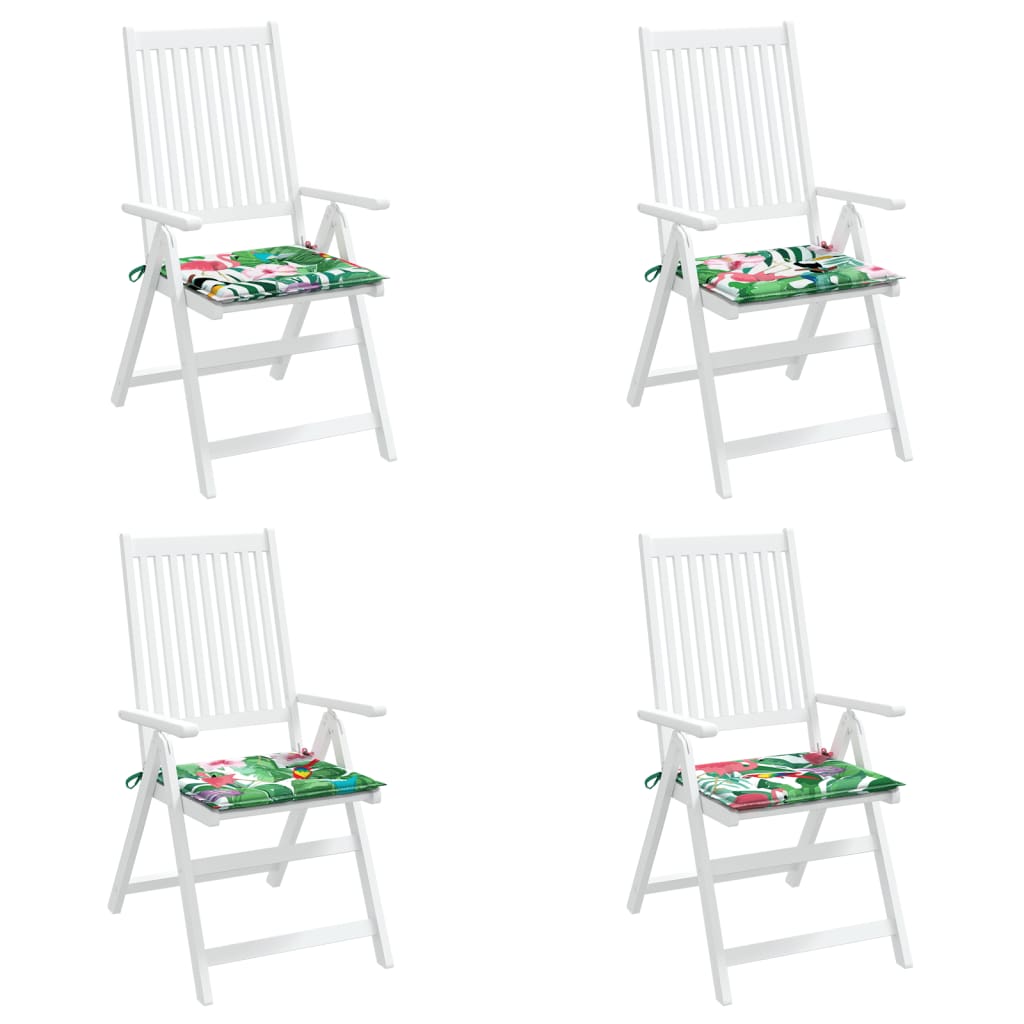 Tuinstoelkussens 4 st 50x50x4 cm stof meerkleurig is nu te koop bij PeponiXL, paradijselijk wonen!