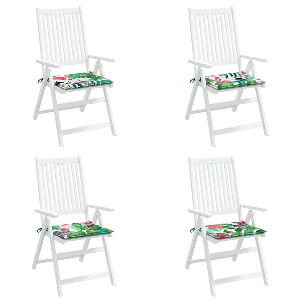 Tuinstoelkussens 4 st 50x50x4 cm stof meerkleurig is nu te koop bij PeponiXL, paradijselijk wonen!
