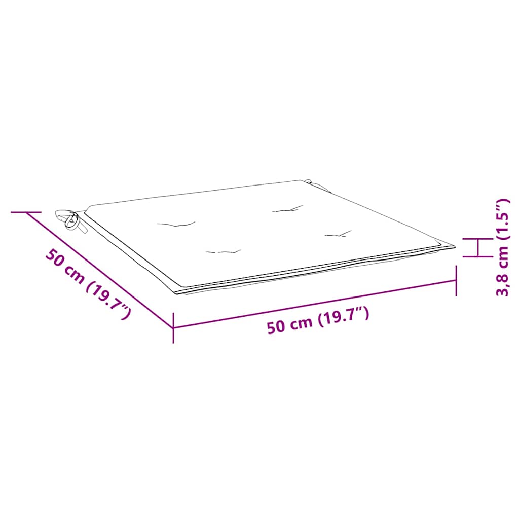 Tuinstoelkussens 4 st 50x50x4 cm stof roze is nu te koop bij PeponiXL, paradijselijk wonen!