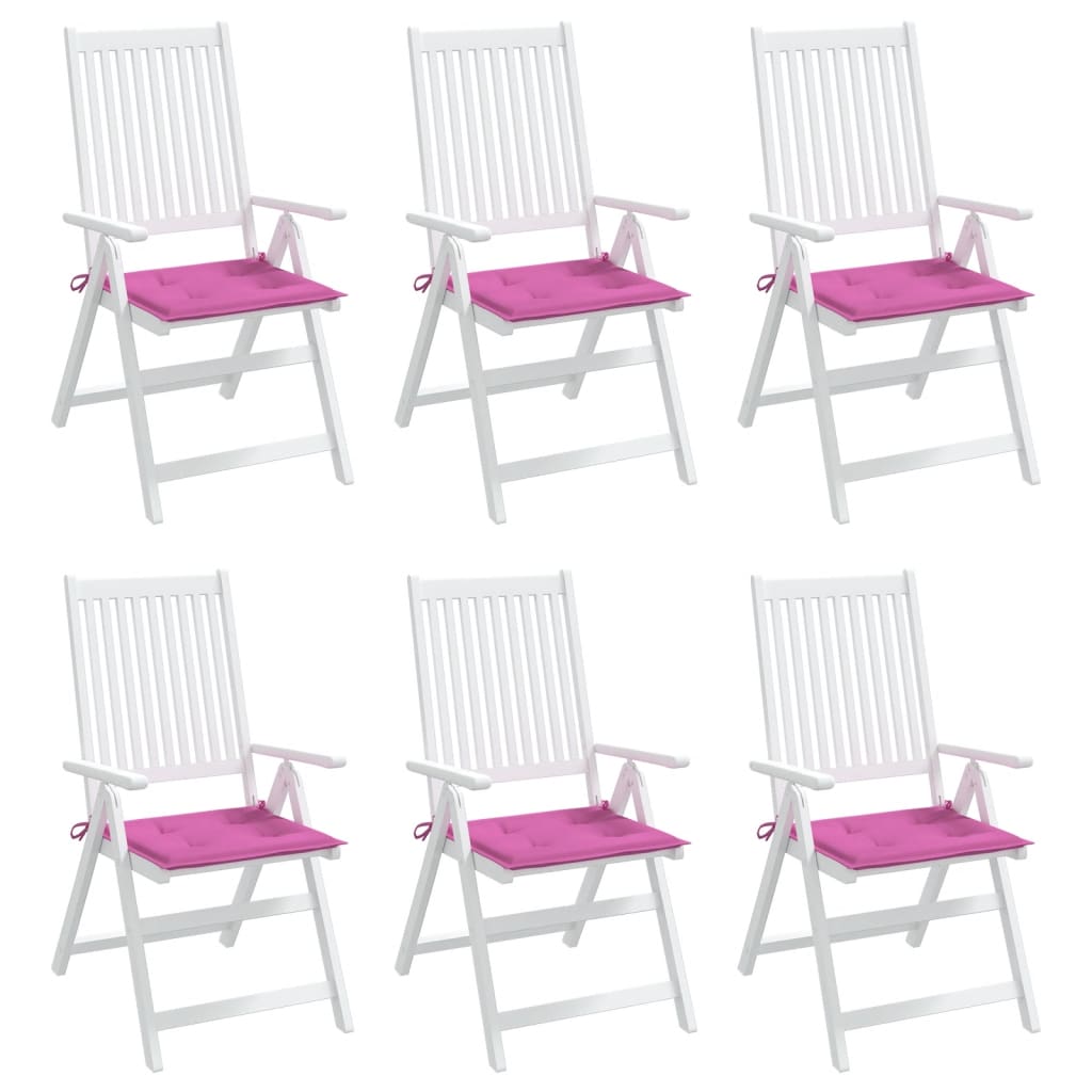 Tuinstoelkussens 6 st 50x50x3 cm stof roze is nu te koop bij PeponiXL, paradijselijk wonen!