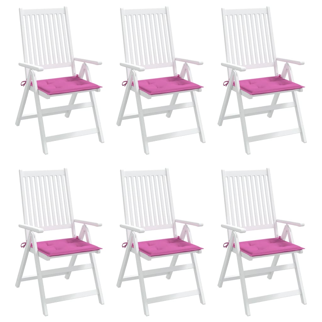 Tuinstoelkussens 6 st 50x50x3 cm stof roze is nu te koop bij PeponiXL, paradijselijk wonen!