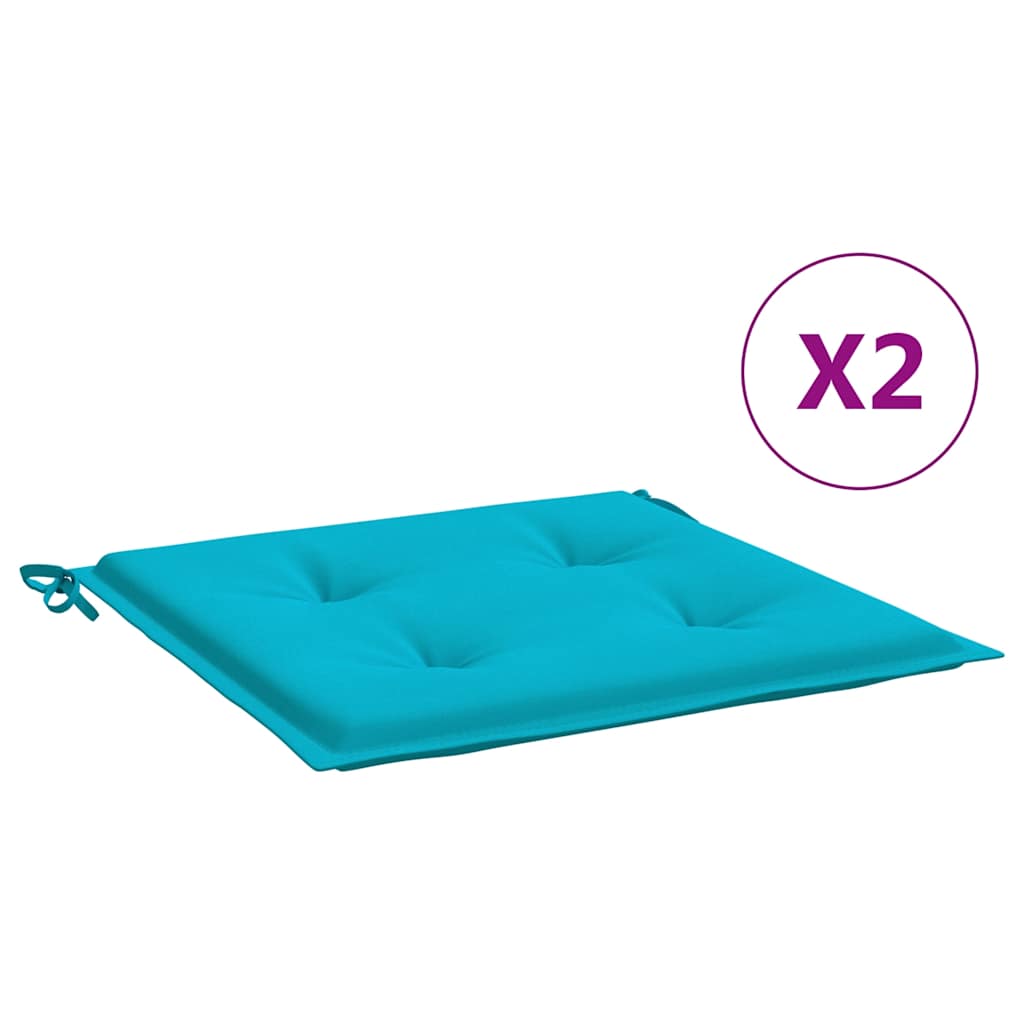 Tuinstoelkussens 2 st 50x50x4 cm stof turquoise is nu te koop bij PeponiXL, paradijselijk wonen!