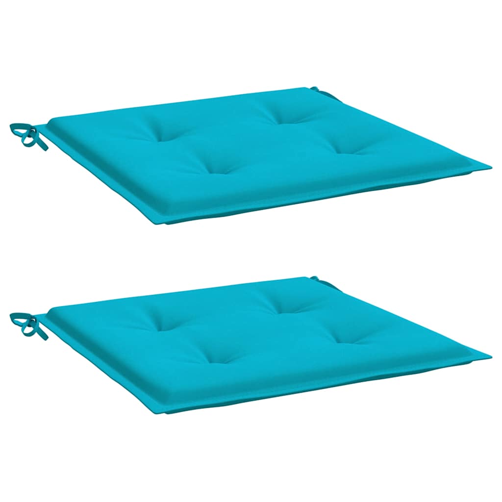 Tuinstoelkussens 2 st 50x50x4 cm stof turquoise is nu te koop bij PeponiXL, paradijselijk wonen!
