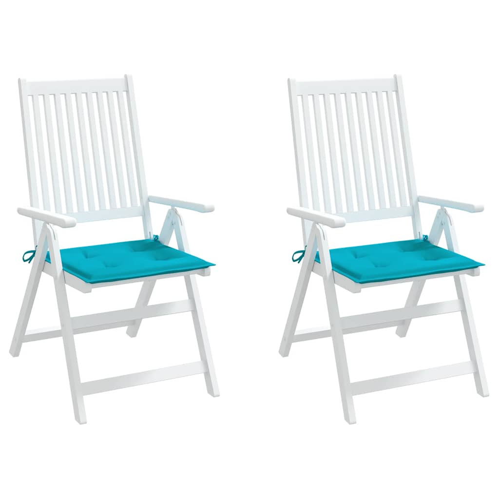 Tuinstoelkussens 2 st 50x50x4 cm stof turquoise is nu te koop bij PeponiXL, paradijselijk wonen!