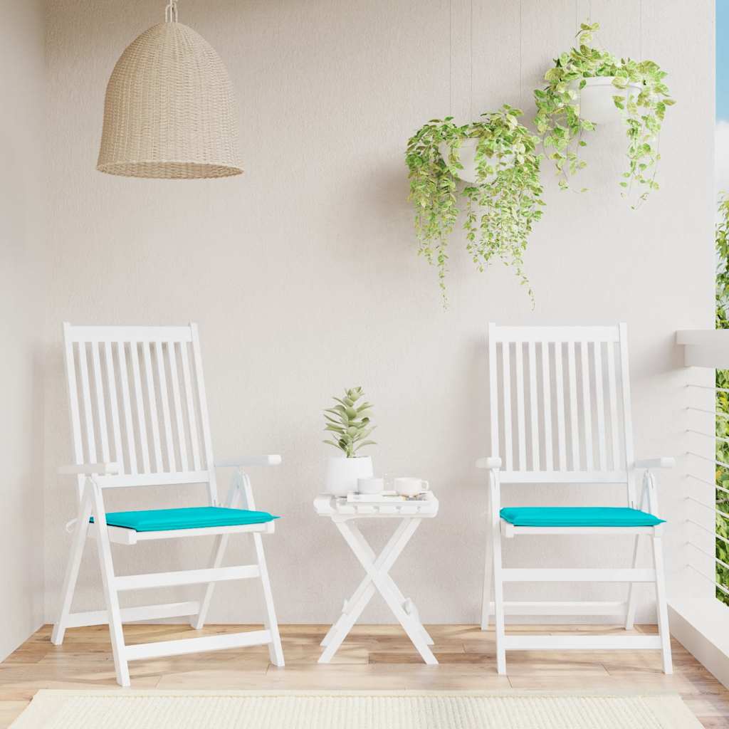 Tuinstoelkussens 2 st 50x50x4 cm stof turquoise is nu te koop bij PeponiXL, paradijselijk wonen!
