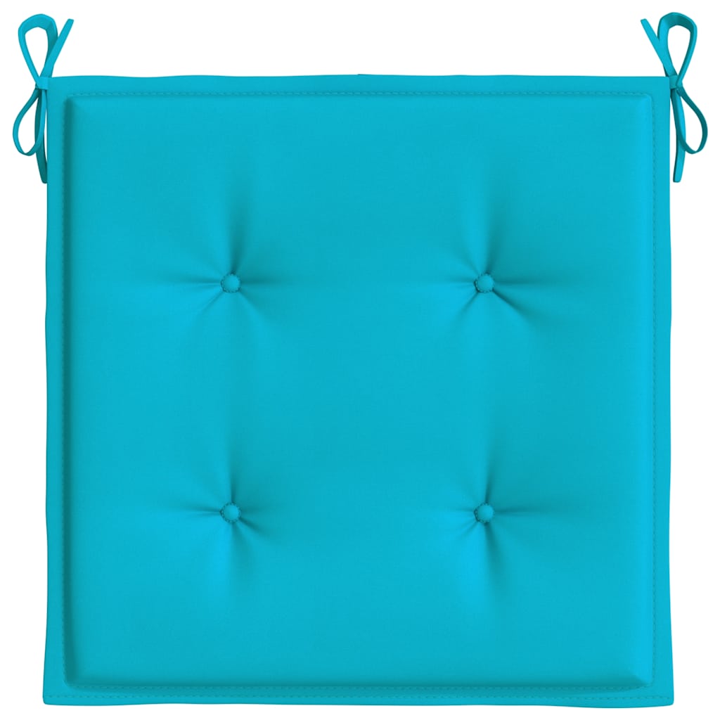 Tuinstoelkussens 6 st 50x50x4 cm stof turquoise is nu te koop bij PeponiXL, paradijselijk wonen!