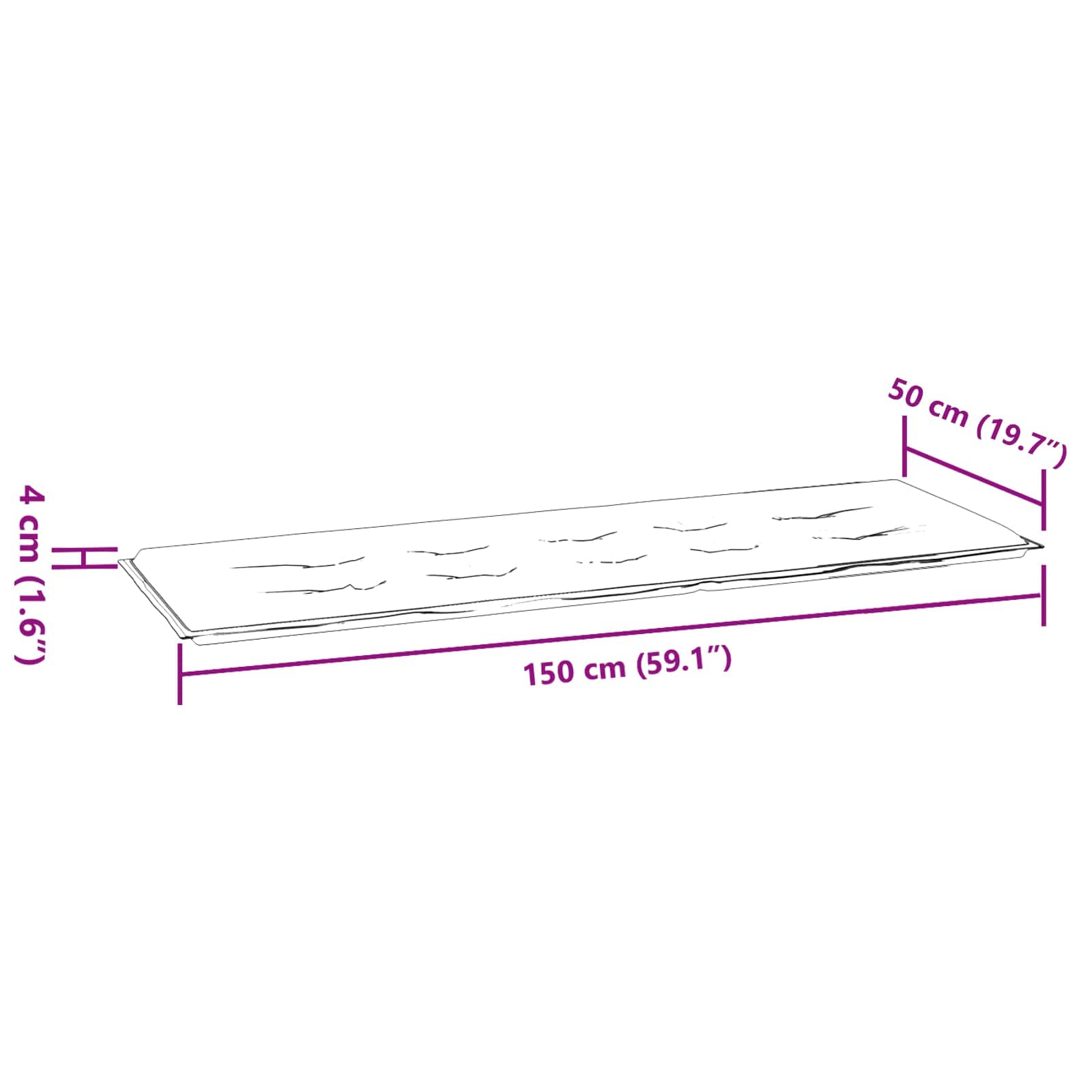 Bankkussen Blad Bladpatroon 150 x 50 x 3 cm Oxford Stof is nu te koop bij PeponiXL, paradijselijk wonen!