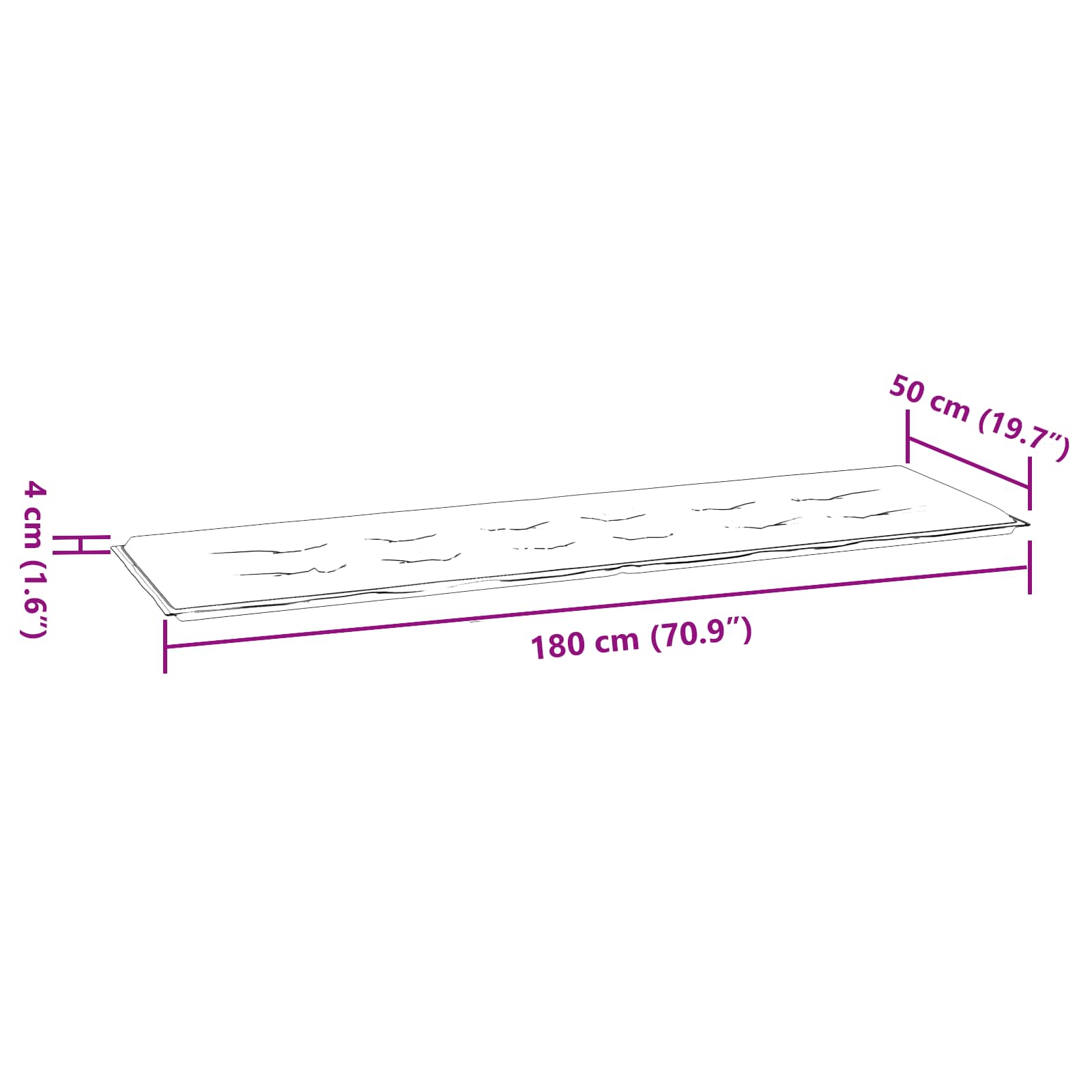 Bankkussen Blad Bladontwerp 150 x 50 x 3 cm Oxford Stof is nu te koop bij PeponiXL, paradijselijk wonen!