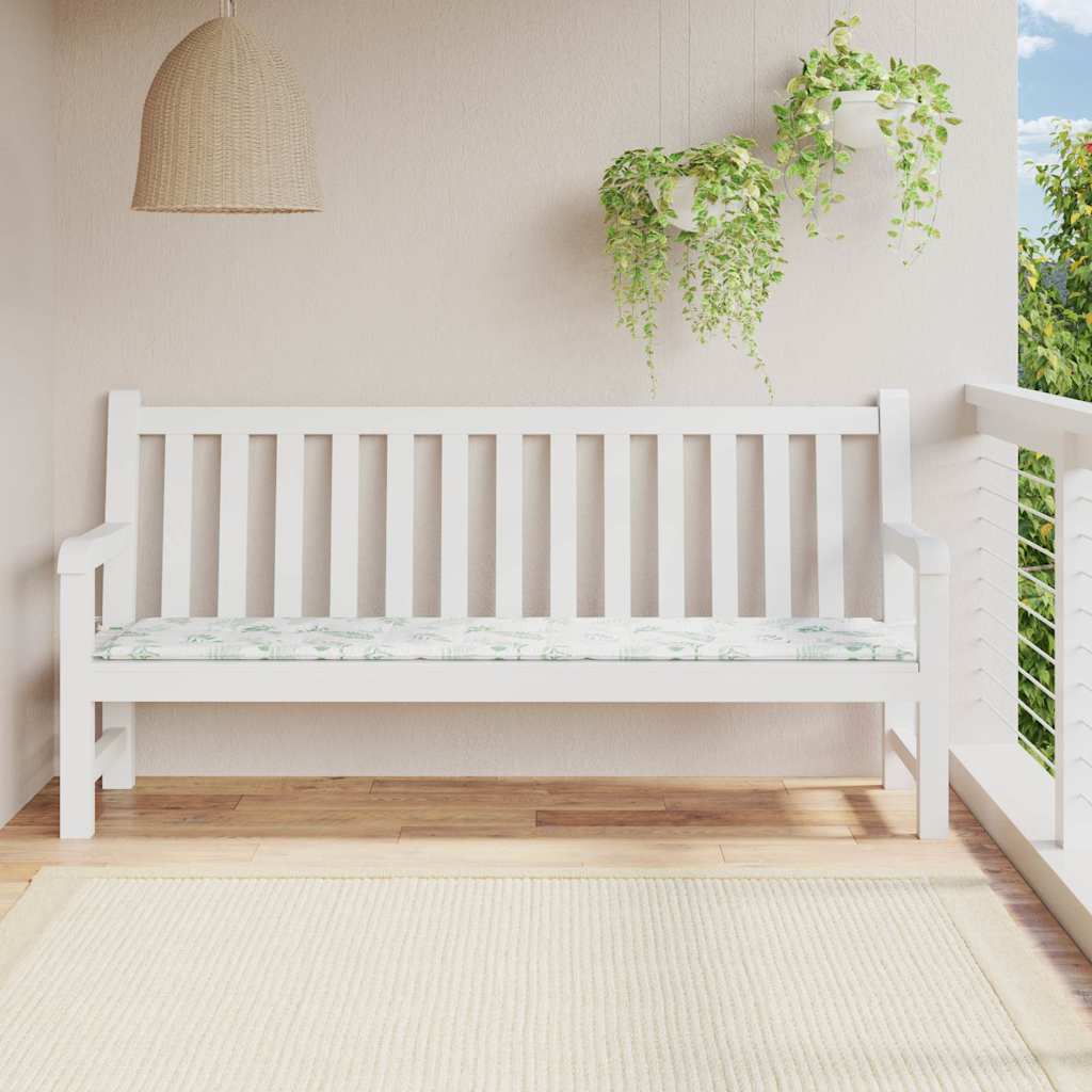 Tuinbankkussen bladpatroon 200x50x4 cm stof is nu te koop bij PeponiXL, paradijselijk wonen!