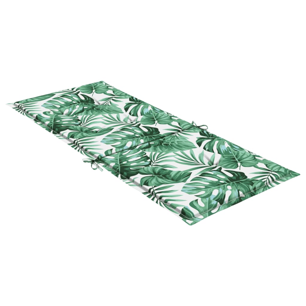 Stoelkussens 6 st hoge rug bladpatroon stof is nu te koop bij PeponiXL, paradijselijk wonen!