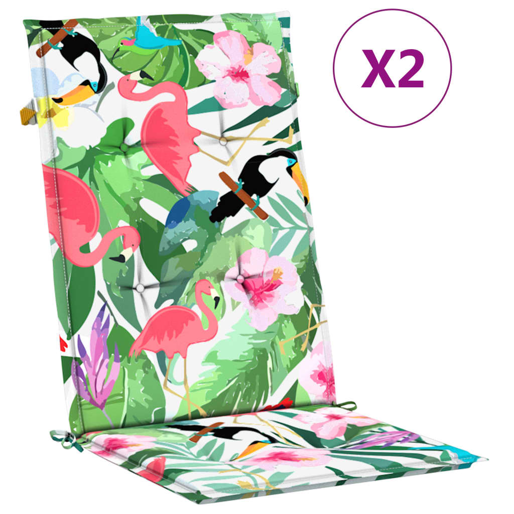 Tuinstoelkussens 2 st 120x50x3 cm stof meerkleurig is nu te koop bij PeponiXL, paradijselijk wonen!