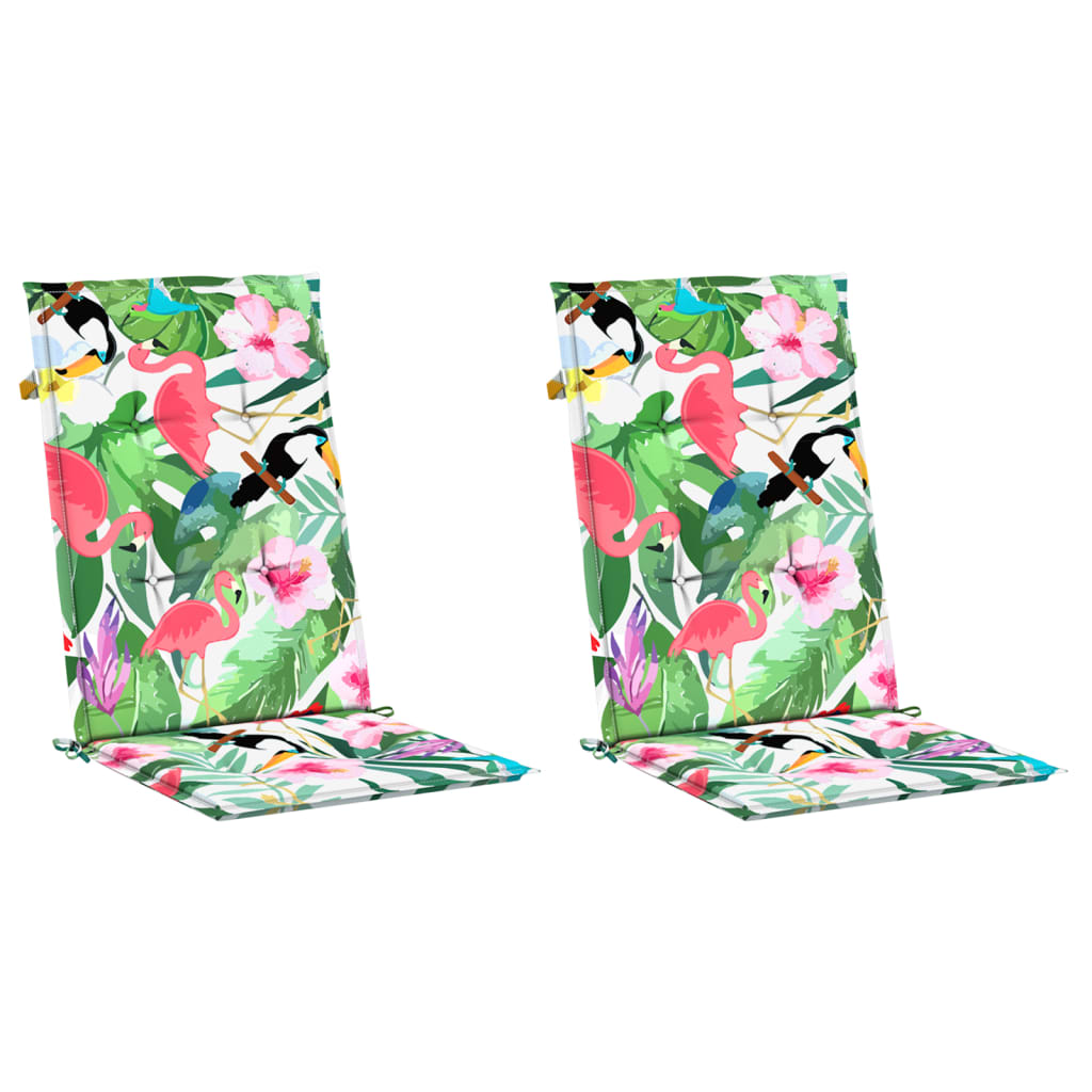 Tuinstoelkussens 2 st 120x50x3 cm stof meerkleurig is nu te koop bij PeponiXL, paradijselijk wonen!