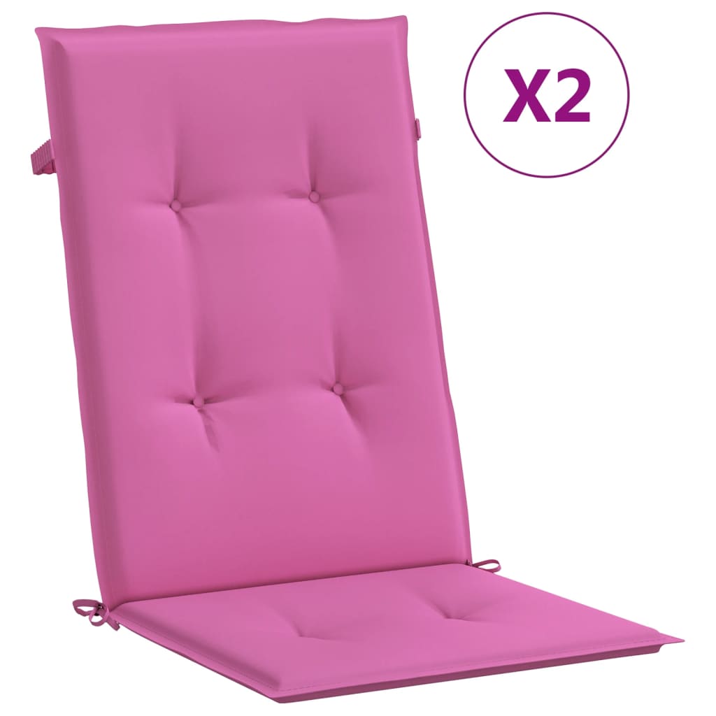 Tuinstoelkussens hoge rugleuning 2 st 120x50x3 cm stof roze is nu te koop bij PeponiXL, paradijselijk wonen!