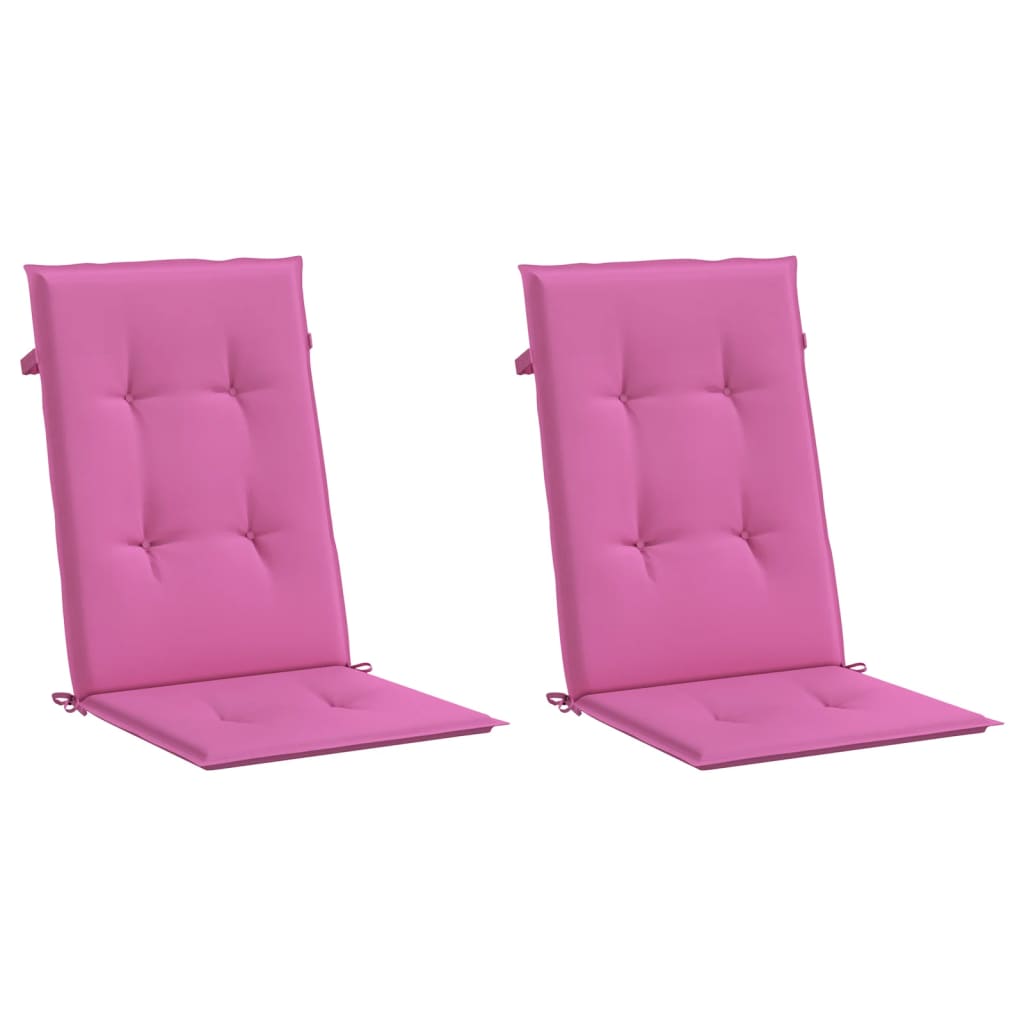 Tuinstoelkussens hoge rugleuning 2 st 120x50x3 cm stof roze is nu te koop bij PeponiXL, paradijselijk wonen!