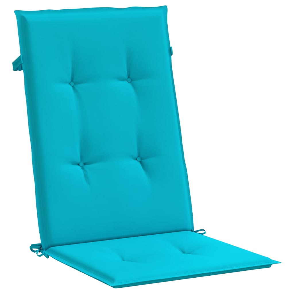 Stoelkussens 4 st hoge rug stof turquoise is nu te koop bij PeponiXL, paradijselijk wonen!