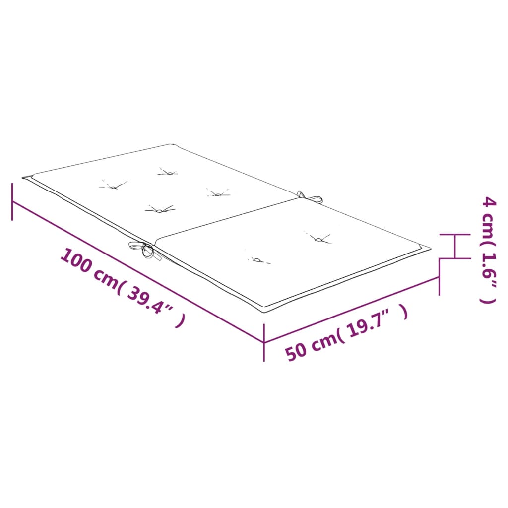 Stoelkussens 2 st lage rug ruitpatroon stof zwart is nu te koop bij PeponiXL, paradijselijk wonen!