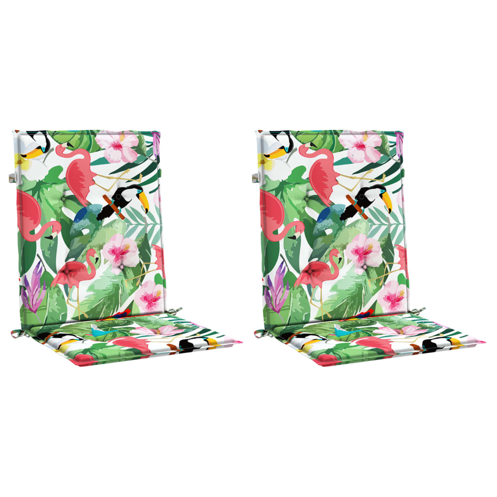 Stoelkussens 2 st lage rug stof meerkleurig is nu te koop bij PeponiXL, paradijselijk wonen!