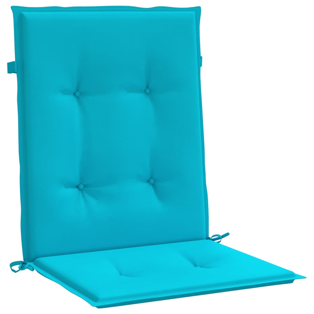Stoelkussens 2 st lage rug stof turquoise is nu te koop bij PeponiXL, paradijselijk wonen!