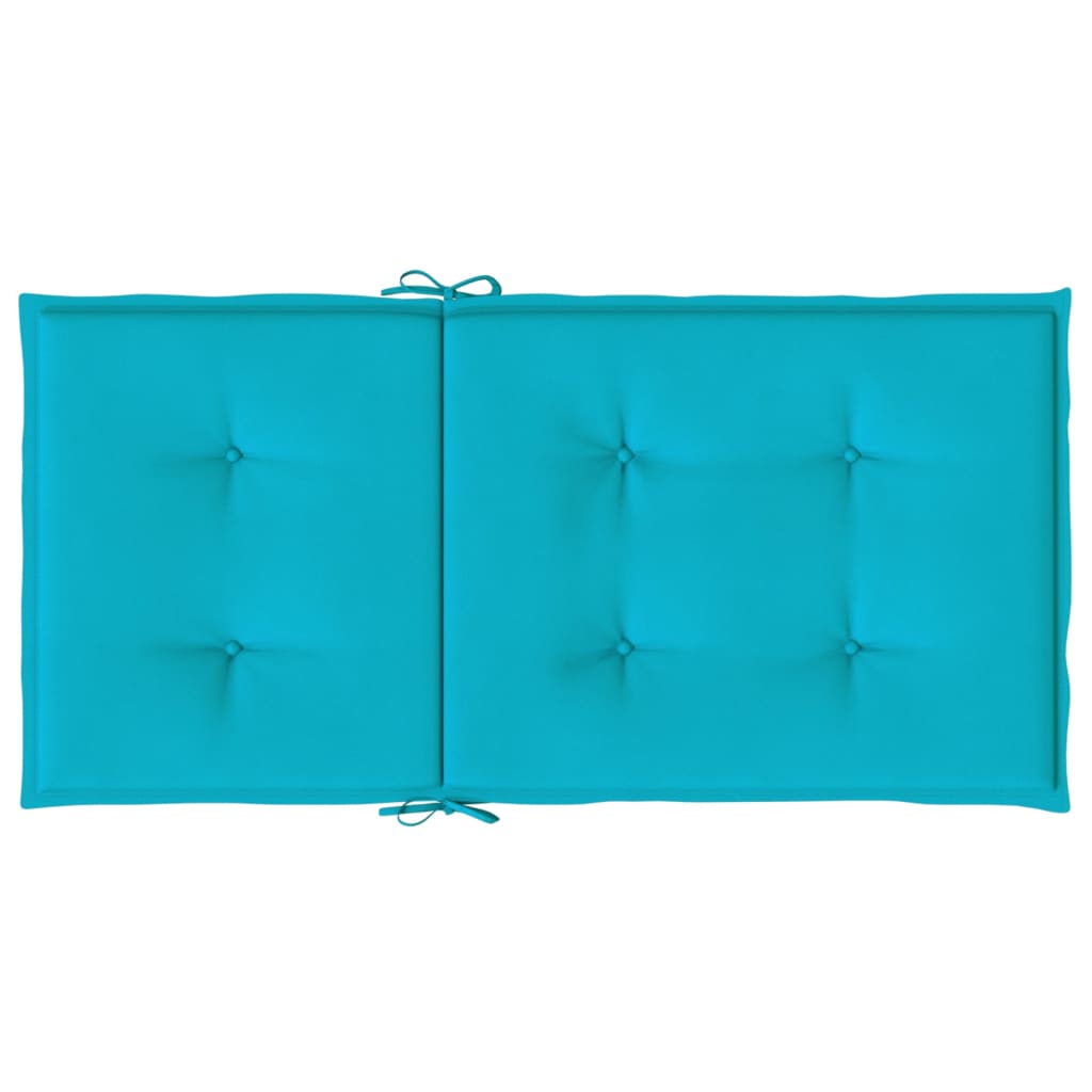 Stoelkussens 2 st lage rug stof turquoise is nu te koop bij PeponiXL, paradijselijk wonen!