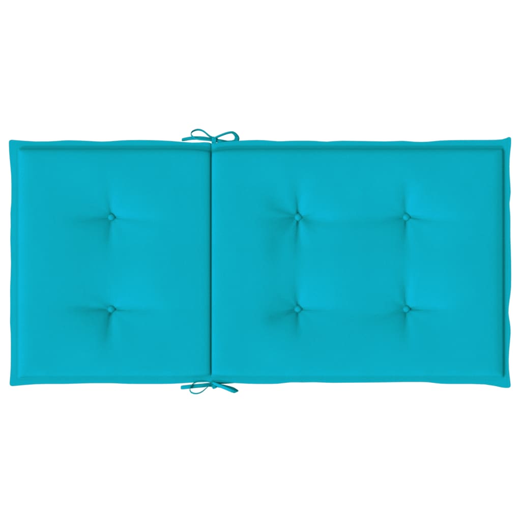 Stoelkussens 4 st lage rug stof turquoise is nu te koop bij PeponiXL, paradijselijk wonen!