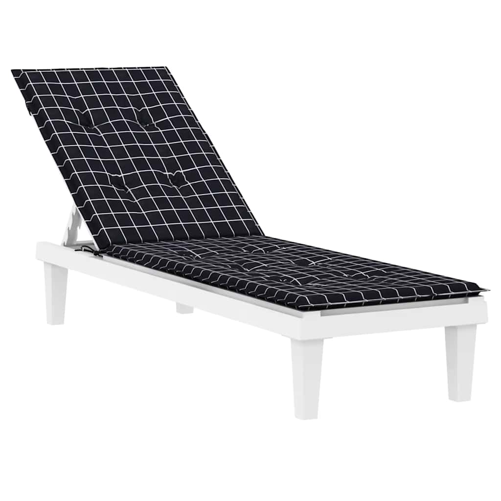 Terrasstoelkussen ruitpatroon oxford stof zwart is nu te koop bij PeponiXL, paradijselijk wonen!