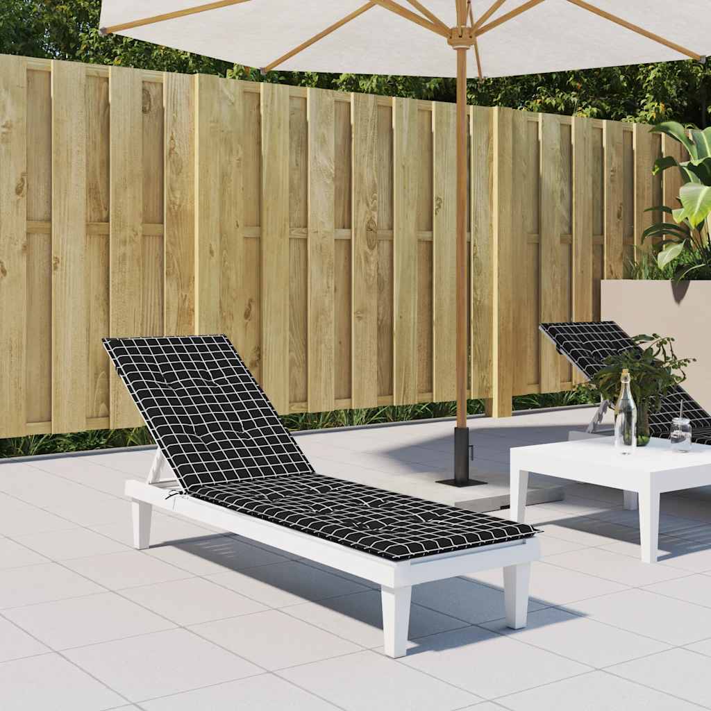 Terrasstoelkussen ruitpatroon oxford stof zwart is nu te koop bij PeponiXL, paradijselijk wonen!