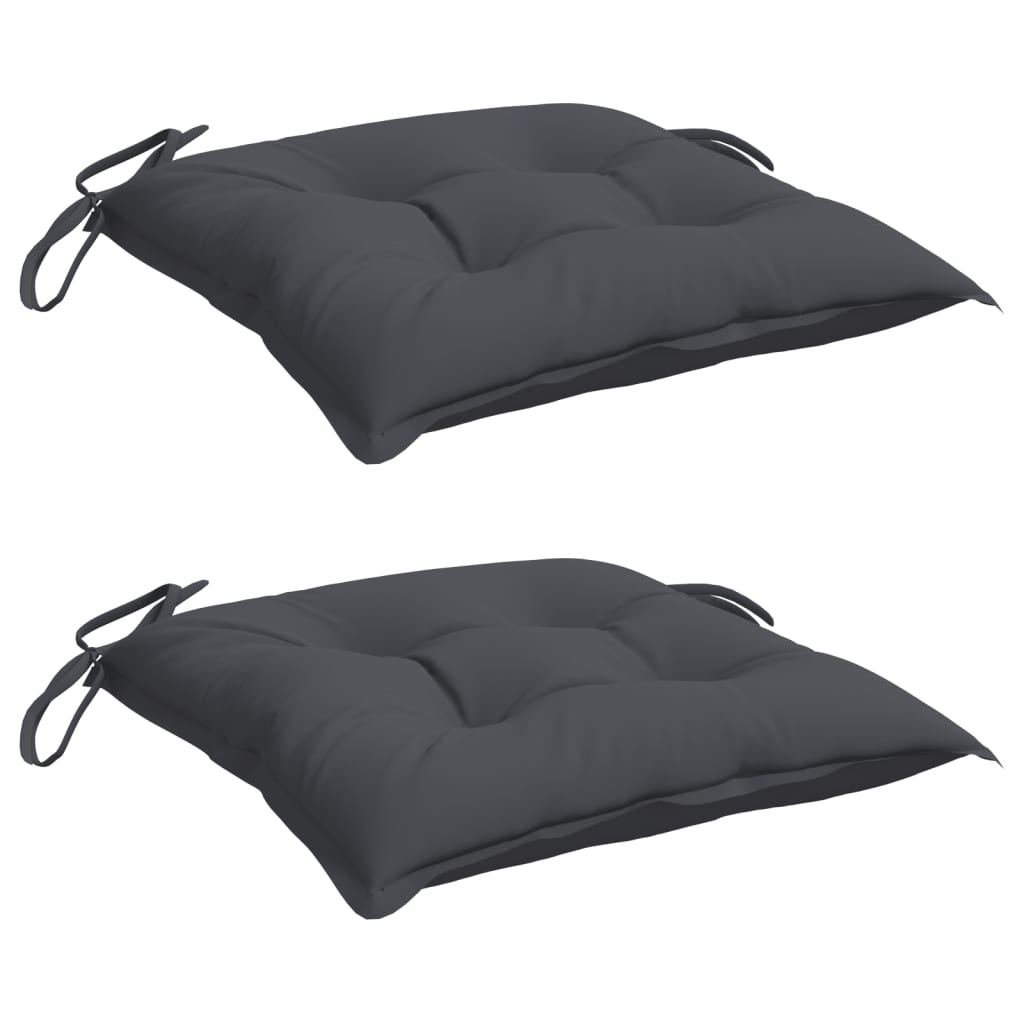 Stoelkussens 2 st 40x40x7 cm oxford stof antracietkleurig is nu te koop bij PeponiXL, paradijselijk wonen!