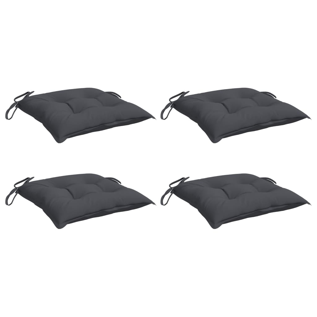 Stoelkussens 4 st 40x40x7 cm oxford stof antracietkleurig is nu te koop bij PeponiXL, paradijselijk wonen!