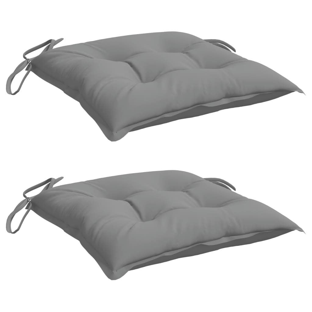 Stoelkussens 2 st 40x40x7 cm oxford stof grijs is nu te koop bij PeponiXL, paradijselijk wonen!